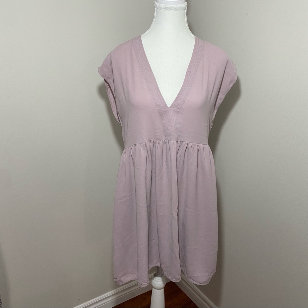 Wilfred Aritzia Lavender V-Neck Tunic Dress Small - Picture 2 of 10